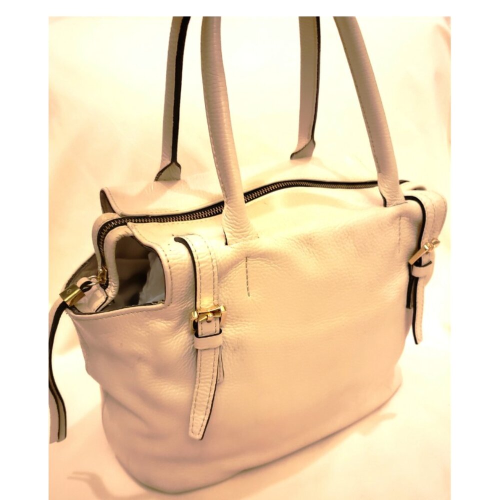 Gianni Chiarini Italy Handbag/Shoulder Bag White Pebbled Leather - Picture 3 of 9